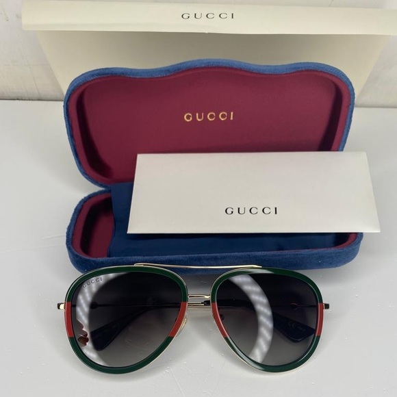 💯Authentic New - GUCCI Grey Gradient Aviator Unisex Sunglasses
GG0062S 003 57 - Picture 2 of 11